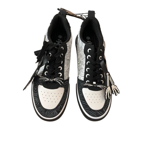 Men\'s Nightmare Before Christmas Low Top Sneaker Size 10 Groundup Black White main image 5